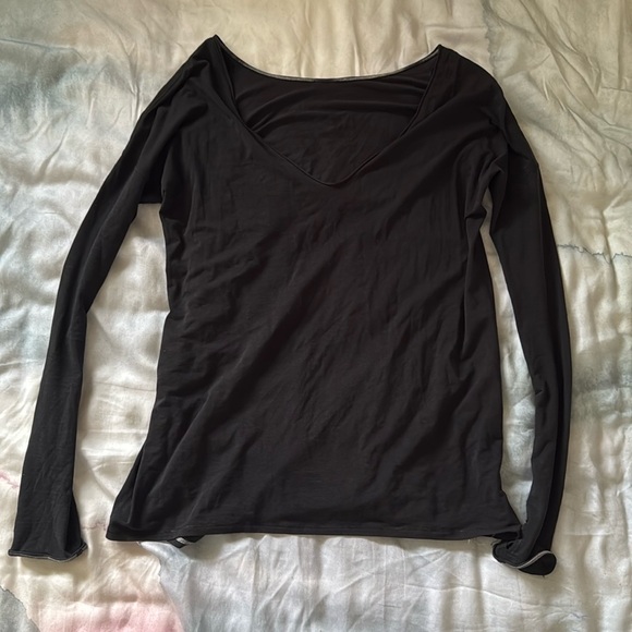 Lululemon Flip Your Dog LS Black 2 - Picture 2 of 2